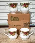 Vintage Royal Albert Old Country Rose Montrose Mugs Set of 4 NEW