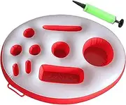 Pool Drink Holder, Floating Drink Tray, Inflatable Cup Holder, Foldable Design, Built-in Pump, 70x50cm, For Beach, Family, Birthday, Swimming, Picnic, Travel, Hot Tubs, Outdoor, Poolside