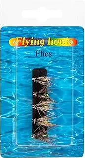 Fly Fishing Lures - Artificial Bait Hooks | 5 Pieces Flying Hook Fly | Fly Fishing Catch | Assortment Kit for Bass Trout Salmon Fliette Fliés Soft Skulls Add Fus Gear