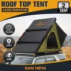 San Hima Kalbarri Lite Rooftop Tent Hardshell With Ladder & Rack Olive Camping