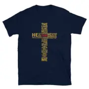 The Lord Is My Shepard Psalm 23 Bible Verse Cross Religious Unisex T-Shirt Tee