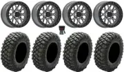 Valor V07 Beadlock 15" Wheels Graphite 32" Crawler XR Tires Can-Am Maverick X3