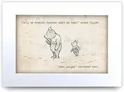 HWC Trading Winnie the Pooh Friends Forever A4 Printed Quote Nursery Print Baby Shower Room Gifts New Born Bedroom Gift Print Photo Picture Display