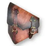 2000-2022 Harley Softail Saddle Bag Bobber & Hardtail Motorcycle Brown Leather