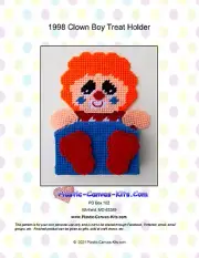 Clown BoyTreat Holder- Plastic Canvas Pattern or Kit