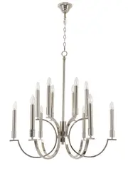 Leon 12 Light Pendant in Polished Nickel