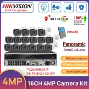 Hikvision 16CH 4K NVR 4MP Panoramic Hybrid Light Dual Lens IR CCTV Camera System