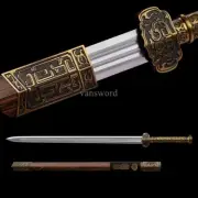 Handmade Carbon Steel Chinese Jian 如意剑 Battle Ready Sharp With Rosewood Sheath.