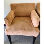 歐系居家絨布家具單人沙發椅
