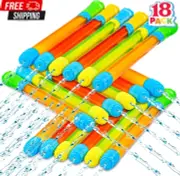 18 Pack 16.5'' Super Water Soaker Blaster Squirt Guns, Bulk Summer Outdoor Swimm