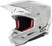 Alpinestars S-M5 Solid 2024 Motocross Helmet, white, Size XL for Men