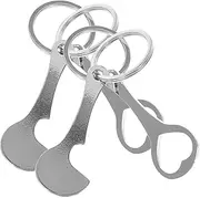 [SAFIGLE] 4pcs Metal Keychain Trolley Tokens Decorative Keyring for Shopping Carts Convenient Coin Holder Keychain Unique Design with Smooth Surface for Bags and Keys