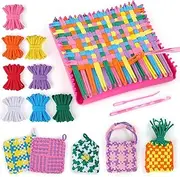 CYZAM Weaving Loom Kit Toys, DIY Art and Craft for Kids Adults, Girls Toys for Ages 6-12 Years Old, Easy Potholder Loom Knitting Activity for Beginners
