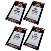 4x RFID Blocking Sleeve Secure Passport ID Protector Anti Thief Scan White