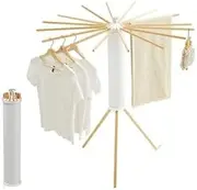 TooToo Tripod Clothes Drying Rack, Garment Rack Portable and Foldable Space Saving Laundry Drying Rack