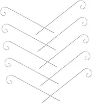 VANZACK Shepherd Hooks for Outdoor 10 Pack Iron Garden Holders Bird Feeder Poles Plant Signs Lanterns Rustic Style Easy to Install