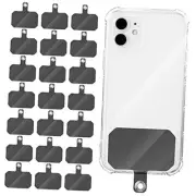 24 Pcs Phone Lanyard Tab Universal Phone Tether Patches TPU Replacement