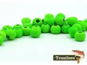 36 PIECES 2.5mm 3/32" CADDIS GREEN MATTE TUNGSTEN BEAD HEADS FIREHOLE STONES NEW