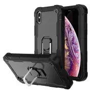 MCC Stylish Shockproof iPhone Xs Max Case Cover Apple Heavy Duty Tough [Black+Black]