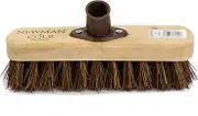 Newman and Cole 9" Floor Scrubbing Brush Head, Stiff Outdoor Hard Bristle Patio Deck Scrubbing Brush takes Long Handle (not supplied)