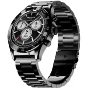 HiFuture FutureGo Pro2 Smart Watch - Black Stainless Steel Body - 1.32" AMOLED Display - Up to 10 Days Battery Life - Heart Rate, Sleep, & Blood Oxygen Monitoring - 1ATM Water Resistance [GOPRO2-BK]