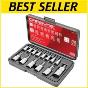 Versatile 14-Piece Torx Bit Socket Set with Chrome Plated Sockets & Easy Storage