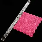 Transparent Texture Embossing Rolling Pin Fondant Cupcake DIY Dough Roller