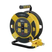Link2Home 60 ft. 14/3 Extension Cord Storage Reel with 4 Outlets (2-Pack)