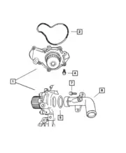 CHRYSLER OEM 97-10 Breeze Cooling Water Pump-Water Pump Assy 4694307AF (for: Chrysler)