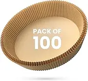Air Fryer Disposable Paper Liners 100 Pieces Non Stick Waterproof Round Parchment Papers Unbleached Basket Bowl Liner for Cooking and Baking 6.3 Inches