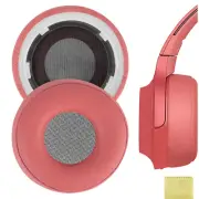 Geekria Protein Leather Ear Pads for Sony WH-H800 Headphones ( Red )