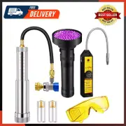 A/C Oil and Dye Injector and Leak Detector Kit with Adjustable Coupler and Oil