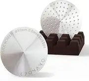 [KYONANO] 51mm Puck Screen with Stand - Espresso Accessories - Reusable Metal Coffee Filters with Silicone Holder - Compatible with 51mm De'Longhi, Smeg Espresso Coffee Machines