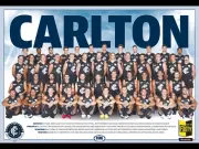 LAMINATED CARLTON BLUES TEAM POSTER,BARGAIN,AFL FOOTBALL,GREAT FEEDBACKS