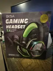 EKSA E1000 7.1 Surround Sound RGB Gaming Headset - Green