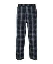 low-rise drop-crotch tailored trousers 1,2 Black