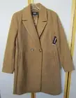 NWT DKNY Camel Wool/Polyester Two Button Front Dressy Women's Coat S
