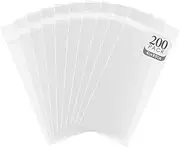 Golden State Art, 4"x 9" Acid-Free Crystal Clear Sleeves Storage Bags Fits 4X9 Prints, Note Cards, Packaging Favors and Products (Bag Size: 4 1/8 x 9 inches|200 Pack)