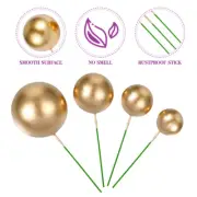 Golden Ball Cake Decoration Balls for Decorating Topper Decorations