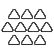 10 Pcs Metal Triangle Ring Buckle, 1" Belt Fastener Connectors, Black