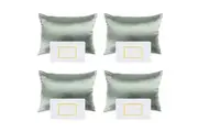 4PK Royal Comfort Pure Silk Pillowcase Single Pack Cover/Protector 51x76cm Sage