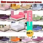 100% Cotton Fitted Sheet Pillowcases (No Flat) Double Queen King Size Bedding AU