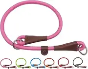 MayPaw Slip Collar Nylon Rope Choke Collar for Dog Training- No Pull Round Martingale Dog Collar for Small Medium Large Dogs