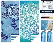 Giyim Beach Towels Oversized - 2 Pack 71"x 39" 250GSM Microfiber Beach Towels for Adults, Lightweight Quick Dry Absorbent Compact Sand Free Beach Towel for Swimming Pool, Camping, Yoga, Travel