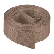 Flat Nylon Webbing Strap 1 Inch 4 Yards Brown for Backpack, Luggage-rack