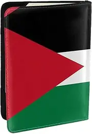 [JEJEA] Palestine flag1 Print Travel Organizer Credit Cards Case Passport BookPassport Holder Cover Wallet forTraveling,, Black, One Size