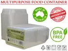 NEW 750ml BPA Free Takeaway Food Plastic Containers & Lids Rectangular Bulk Buy