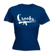 Crooks - Funny Novelty Womens T-Shirt T Shirt Tshirt