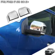 Chrome Auto Side Rearview Mirror Frame Trim Cover Cap Bezel for Ford F150 15-20 (for: Ford)