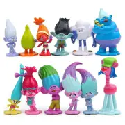 12 Pcs Troll Toys, Mini Troll Figure Toys Collectible Model Dolls Table Ornaments Decoration Gifts For Kids
